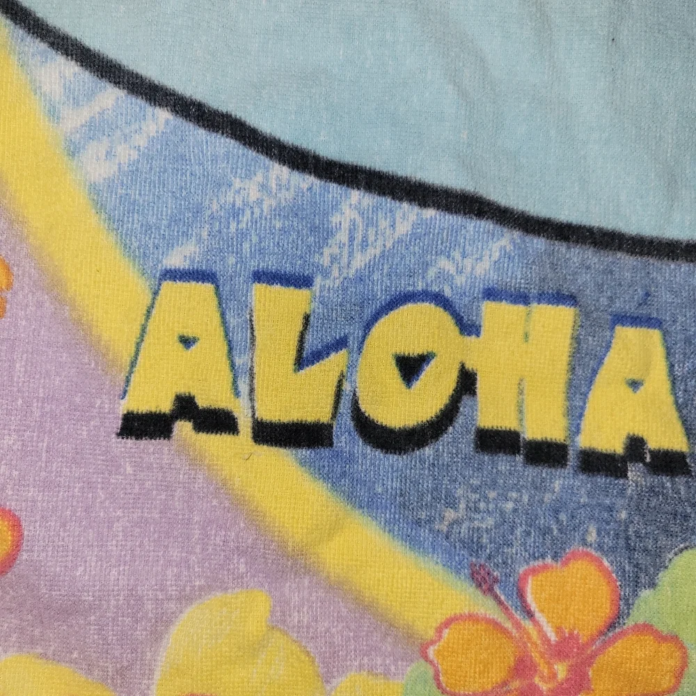 Vintage Sesame Street Towel Elmo Aloha Friends